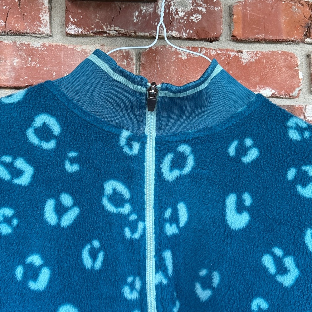 ZELOS Teal Patterned quarter zip Jacket size XL - Picture 4 of 6